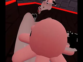 VRchat twink indulges in self-pleasure, craving a partner to fulfill his fantasies. His slender form writhing in ecstasy, oblivious to the world, lost in the realm of virtual reality.