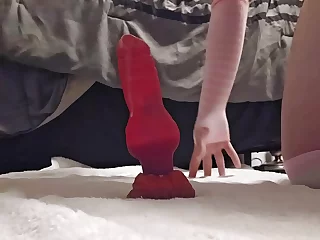 Adorable femboy star unveils his anal play favorites, teasing and pleasuring himself with a sizable dildo. His tight, puckered hole handles the toy expertly, delivering an enticing, intimate spectacle.
