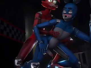 Experience the ultimate FNAF fantasy as Bonnie and Foxy engage in a steamy encounter. Watch as they shed their animatronic forms and explore their carnal desires, leaving no taboo behind.
