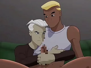 Spike, un miembro rebelde de los X-Men, se topa con una hermandad de chicos heterosexuales traviesos. En un encuentro tórrido, se turnan para complacerlo con sus impresionantes paquetes, dejando a Spike en éxtasis.