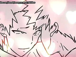 In einer dampfenden Wiedergabe von My Hero Academia küsst Bakugo Kirishima leidenschaftlich und entzündet eine rohe, intensive Begegnung. Unzensiert entfaltet sich ihre anale Erkundung mit Inbrunst und gipfelt in einem klimatischen Finale ohne Sattel.