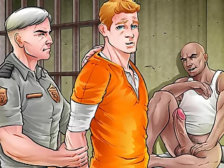 Uncover the raw reality of a young man's first day in prison. Expect intense intimacy with his cellmate, a steamy exploration of gay pleasure, and relentless, passionate anal action. This is more than just a cartoon; it's a wild ride into the world of gay porno.